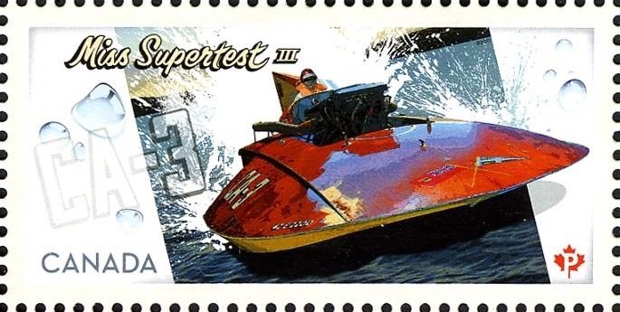 Canada Post stamp showing Miss Supertest III